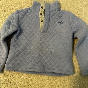 Cozy Kids Quilted Pullover in Blue and Gray
